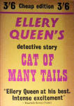 Cat of Many Tails - dust cover Gollancz edition, London, 1954 (4th printing, blue hardcover)
