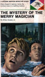The Mystery of the Merry Magician - kaft pocketboek uitgave, Golden Griffon Detective Story, The Golden Press edition N° 5667, 1969 (1st)  (cover illustration Harry J. Schaare)