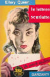 Le lettere scarlatte - kaft Italiaanse uitgave, Garzanti, Serie Gialla #48, 1955