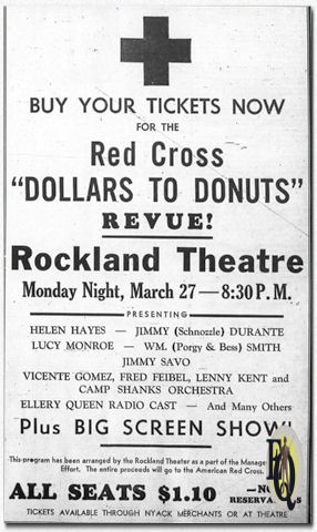 "... For mystery fans, however, the evening's piece-de-resistance will be Ellery Queen himself and his famous supporting cast, enacting on the Rockland Theater's stage one of their most inexplicable, harrowing, baffling mysteries. There will be a special organist to create the proper blood-curdling atmosphere; there will be the sound-effects men to throw in a banshee screech for atmosphere here and there; and there will be Miss Hayes, possible - who knows? - playing the role of a villainess.&nbsp; ..."