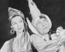 Kathleen Roche and Florenz Ames in Gilbert & Sullivan's "The Yeomen of the Gard" (1944).
