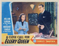 A Close Call for Ellery Queen - llobbykaart uit een serie van 8