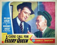 A Close Call for Ellery Queen - deel van lobbykaart 1 van een serie van 8