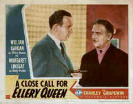 A Close Call for Ellery Queen - lobbykaart: 1 van een serie van 8