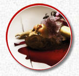 Detail kaft van de Italiaanse uitgave "Il calendario del delitto", I Giallo Mondadori Classici N° 1277, 2011