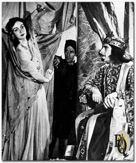 In "The Light of the World", a serial drama based on the Bible, Coogan appeared as Jonathan (middle). Rescued from slavery by the beggar Hassan, he searched desperately for Elona, the girl he loves. He learns that she has become a slave at the court of the King of Babylon. Shocked to find her dancing before the King, Jonathan determines a way to help her escape. Elona is played by Inge Adams, and the King is played by Bernard Lenrow (CBS, 1946).