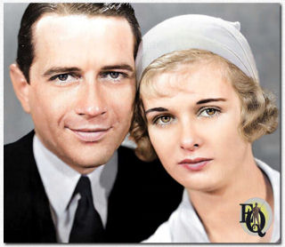 Donald Cook, Joan Bennett voor de film "The Trial of Vivienne Ware" (1932).