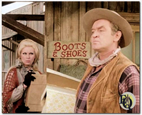 Arch Johnson en Grace Lee Whitney (wie herinnert zich deze ogen niet van "Star Trek"?) in "Death Valley Days" ("Tall Heart, Short Temper", 17 mei 1968, Syndication).