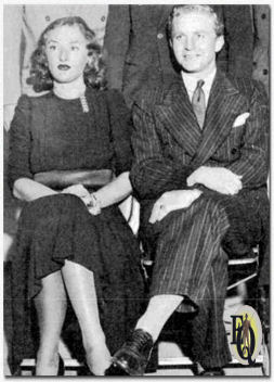 These are the persons who present a radio story "Our Gal Sunday" (CBS, Oct 1940). Left to right: Barbara (played by Kaye Brinker) and Lord Henry Brinthrope (played by Karl Swenson).