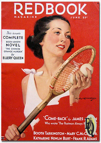 Het juninummer van Redbook uit 1934 met daarin het complete verhaal "The Chinese Orange Murder" .