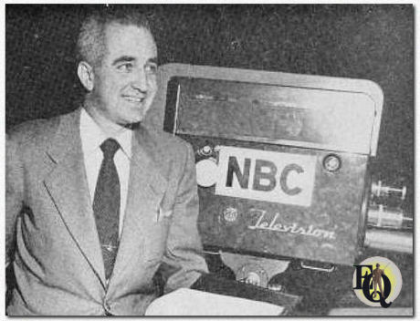 Albert McCleery met de NBC-televisiecamera.