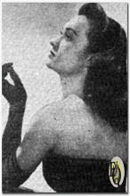 Boven rechts: Charlotte Keane is er helemaal klaar voor en speelt de briljant succesvolle Blues chanteuse, Dora, in "The Goldbergs", de populaire dagserie die van maandag tot en met vrijdag om 15.45 uur te horen is op KMBC, voor Proctor & Gamble's Duz.