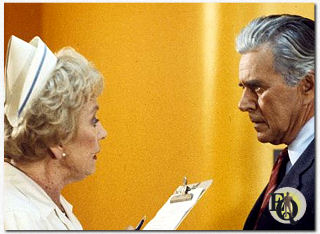 Opposite Blake Carrington (John Forsythe) in "Dynasty" (Sep 28. 1983).