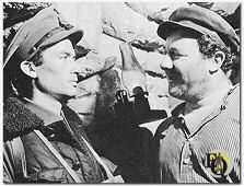 Gregory Peck & Alan Reed in "Days of Glory" (1944).