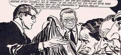 Ellery en zijn vader in de Nederlandstalige versie van "Valse Alibi".