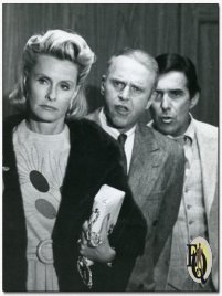 Dina Merrill, George Furth, Pat Harrington in Ellery Queen's "The Adventure of the 12th Floor Express".